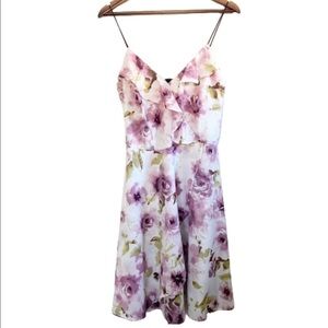 Debshop NWT Floral Surplus Vneck Faux Wrap Spaghetti Strap Plus Size 1x Dress
